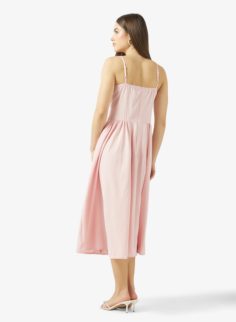 جينجر فستان بتصميم أميرة بياقة على شكل قلب ورباط - Image 2